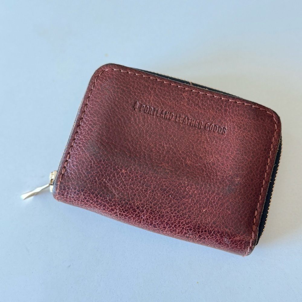 Portland Leather goods small zip around wallet